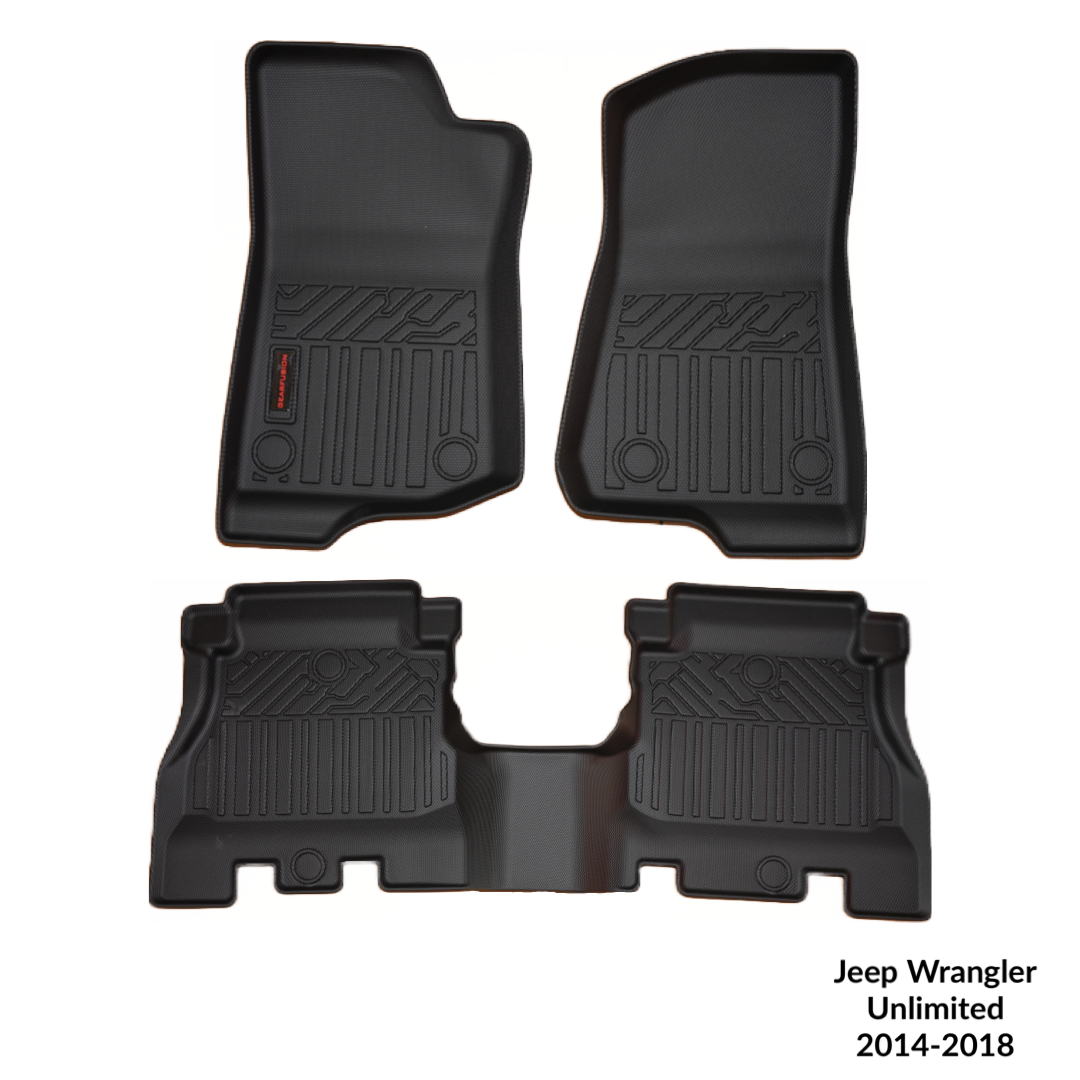 GearFusion All weather mats for 2014-2018 Jeep Wrangler Unlimited