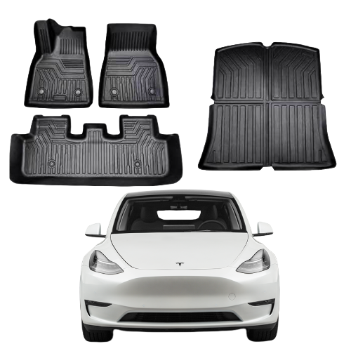 GearFusion All weather mats for 2021-2025 Tesla Model Y Floor and Trunk