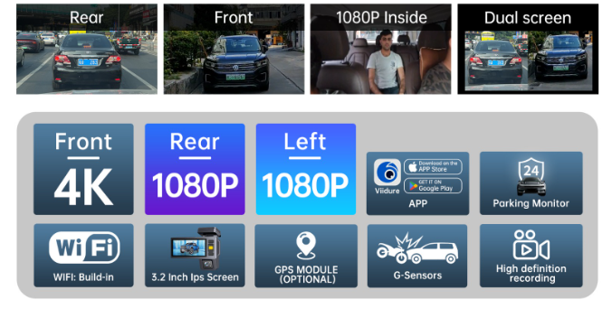 3 CHANNEL BEST DASH CAMERA