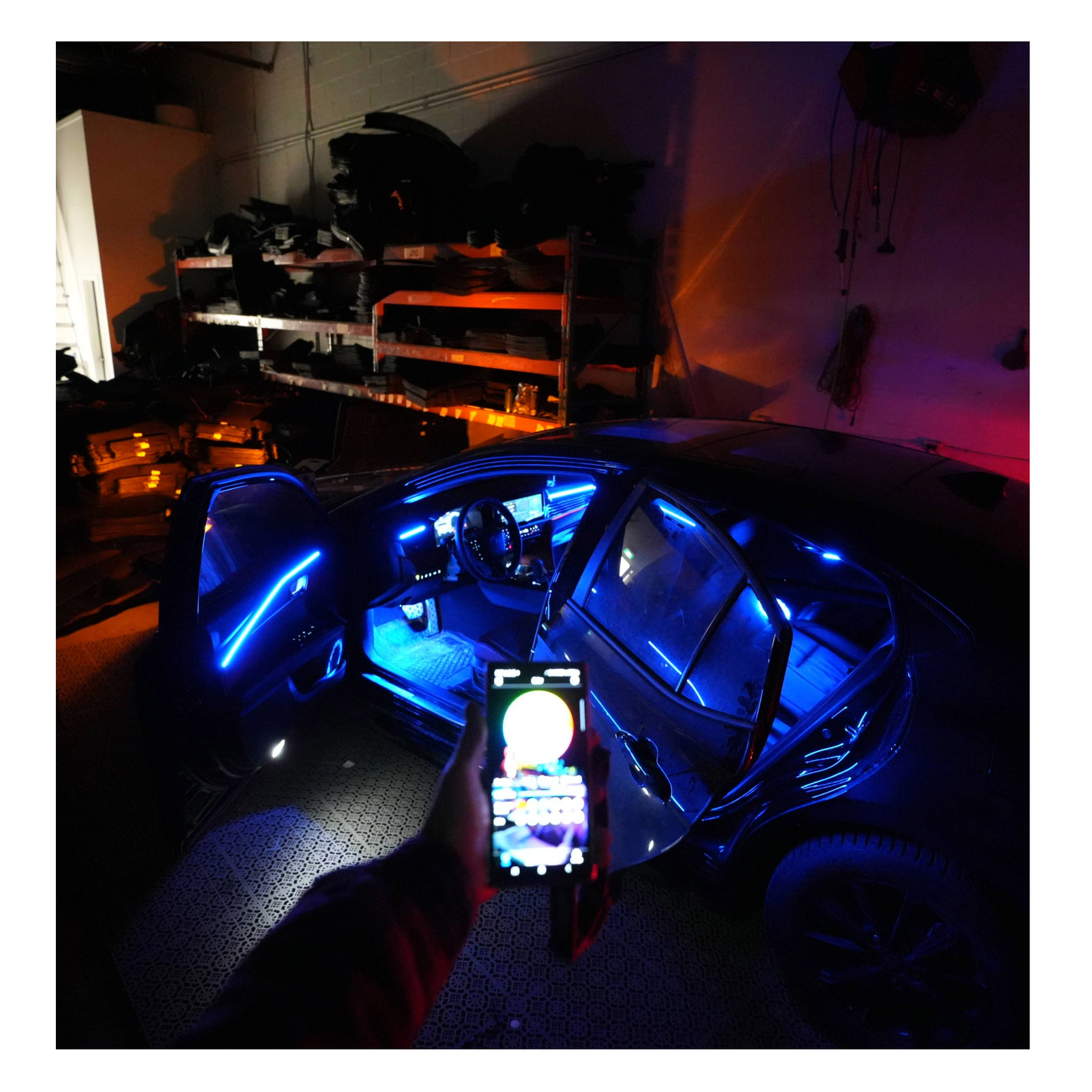 Gearfusion Multi-Color RGB Interior Ambient Light Kit – App + Music Sync LED Accent Lighting