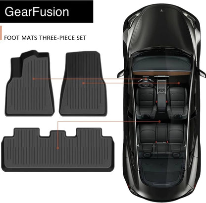GearFusion All weather mats for 2021-2024 Tesla Model 3
