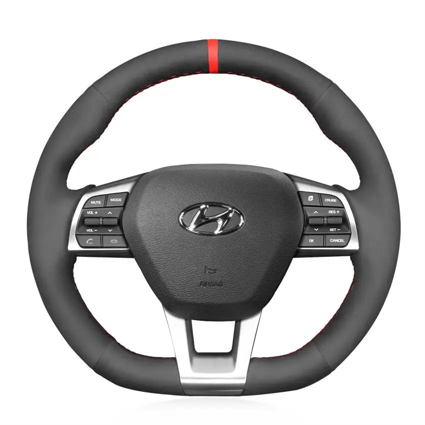 Hyundai Sonata 3-Spoke D-Shape 2015-2019 Steering Wheel Cover