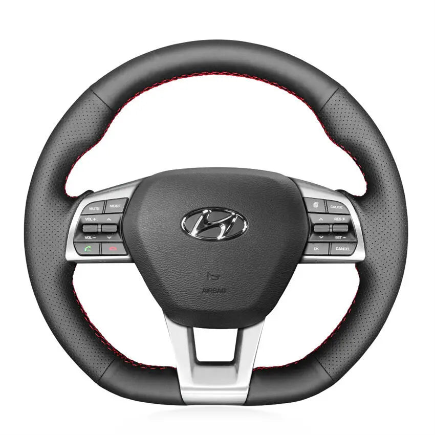 Hyundai Sonata 3-Spoke D-Shape 2015-2019 Steering Wheel Cover