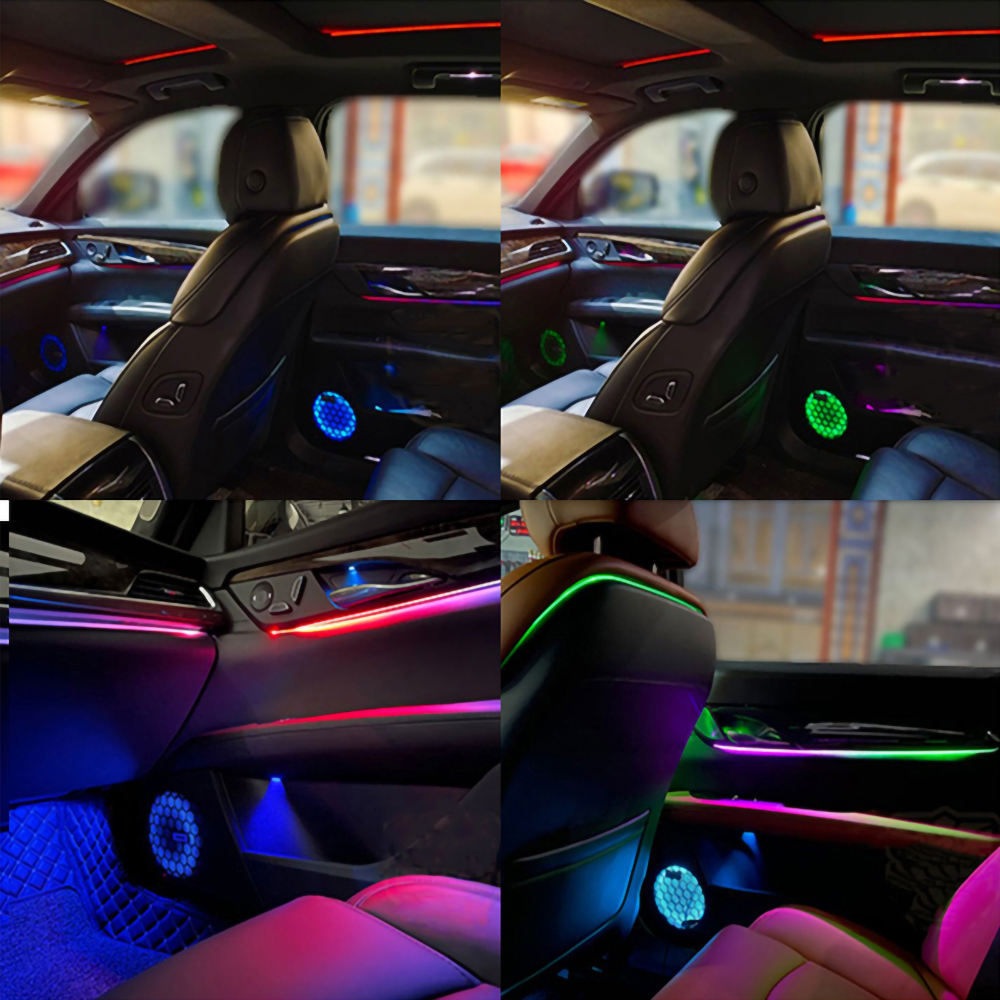 Gearfusion Multi-Color RGB Interior Ambient Light Kit – App + Music Sync LED Accent Lighting